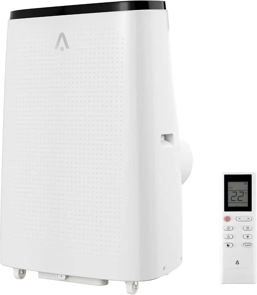 14000 BTU Portable Air Conditioner, with Remote Control 3 in-1 Ultra-Quiet Cooling, Dehumidifier & Fan for Rooms Up to 700 Sq. Ft. – Sleep Mode, 24H Timer & Windows Kit