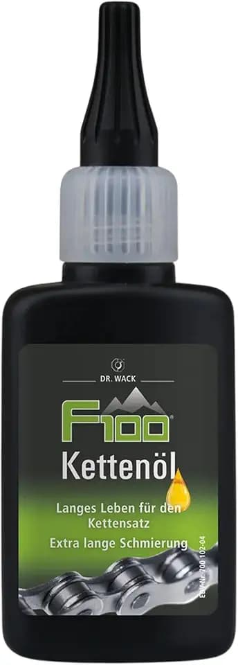 DR. WACK F100 Kettenöl für Fahrrad 50 ml - Kettenschmiermittel für weniger Verschleiß & Reibung - Kettenpflegeöl mit Langzeitwirkung - Schmiermittel für alle Fahrräder - Hochwertige Fahrradpflege