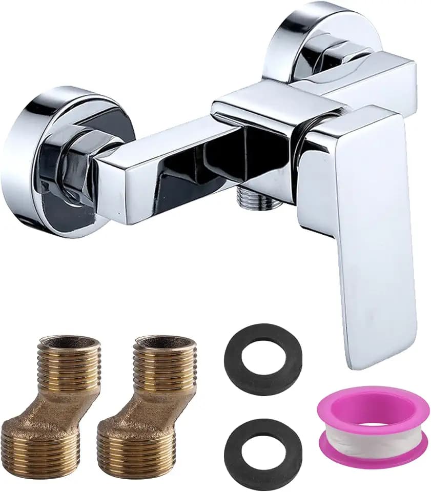 suavo Einhebelmischer Dusche Wasserhahn Dusche Mischbatterie Dusche Duscharmatur Einhebelmischer mit G1/2 Brauseabgang Mischbatterie für Dusche Wandmontage Aluminiumlegierung