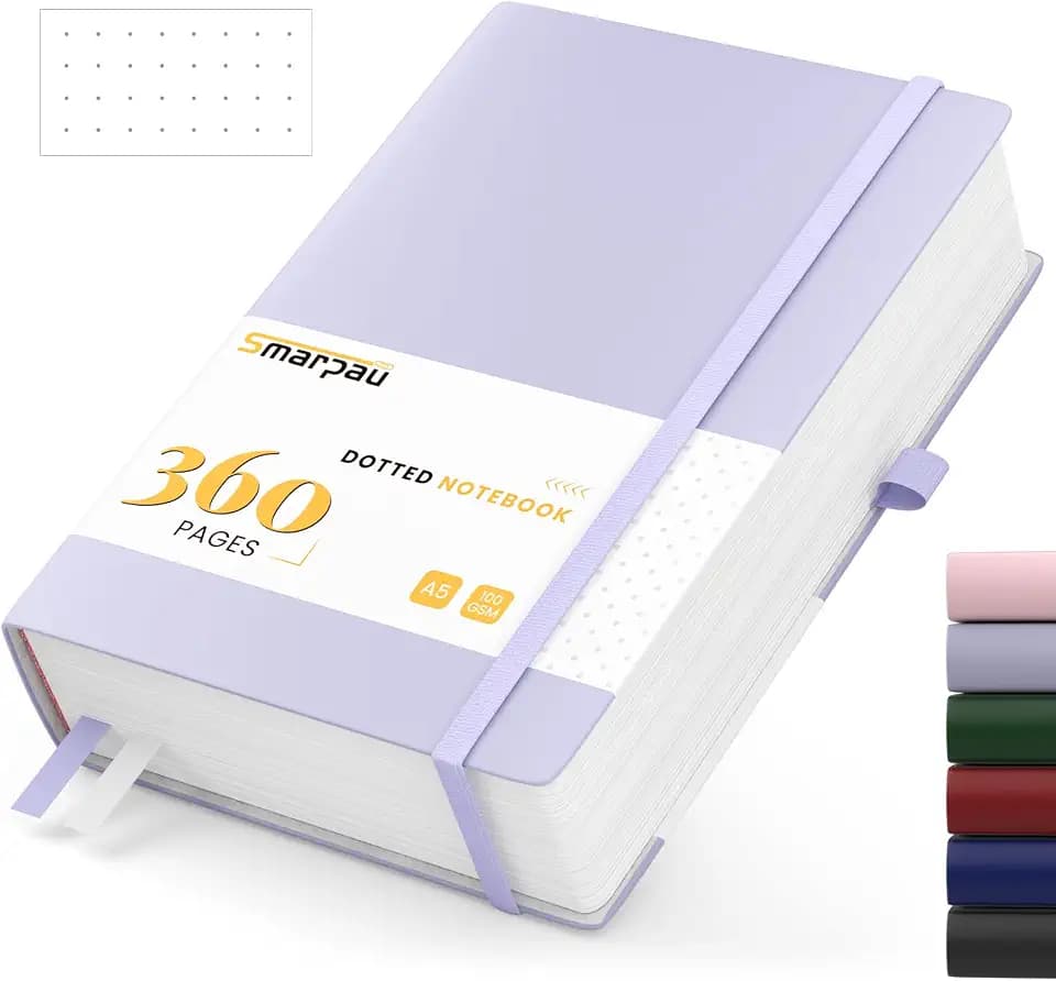 Smarpau Notizbuch A5,Softcover Gepunktet Journal für Ideen & Planung