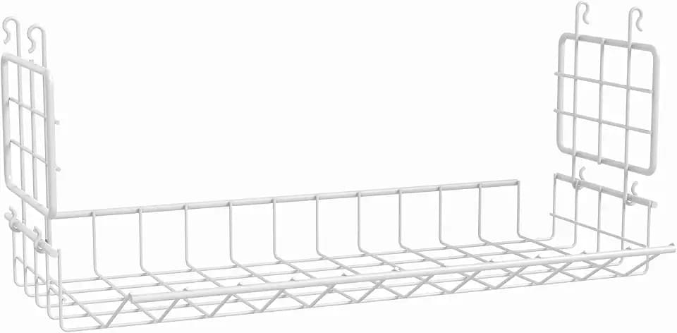ClosetMaid Hideaway Hanging Wire Shelf for Closets, Pantries, Laundry Rooms, 6.89" H x 15.45" W x 7.78" D, White, 6-Pack