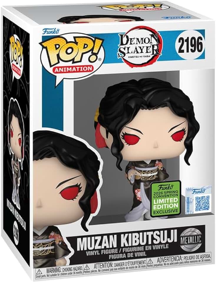 Funko Pop! Animation Demon Slayer Muzan Kibutsuji Metallic, 2196, limitierte exklusive Vinyl-Figur