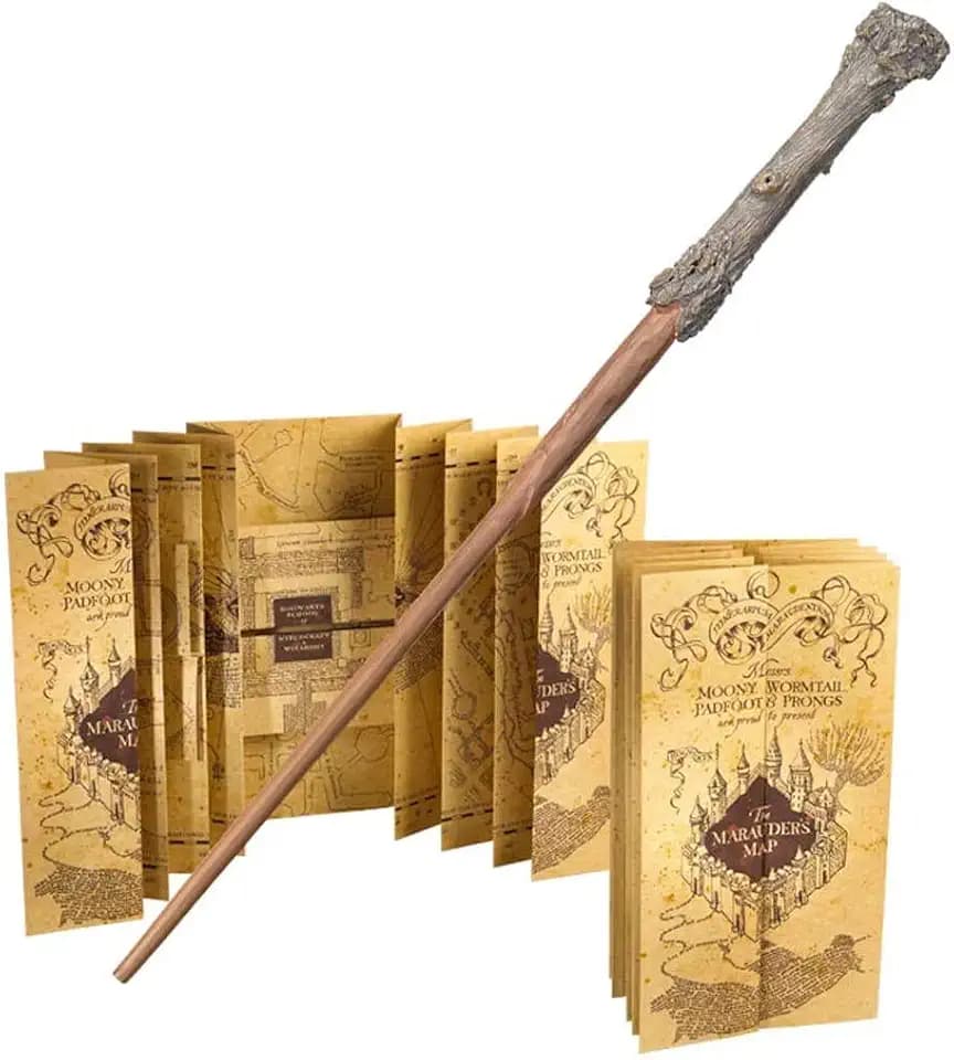 The Noble Collection Harry Potter Wand & Harry Potter Marauders Map