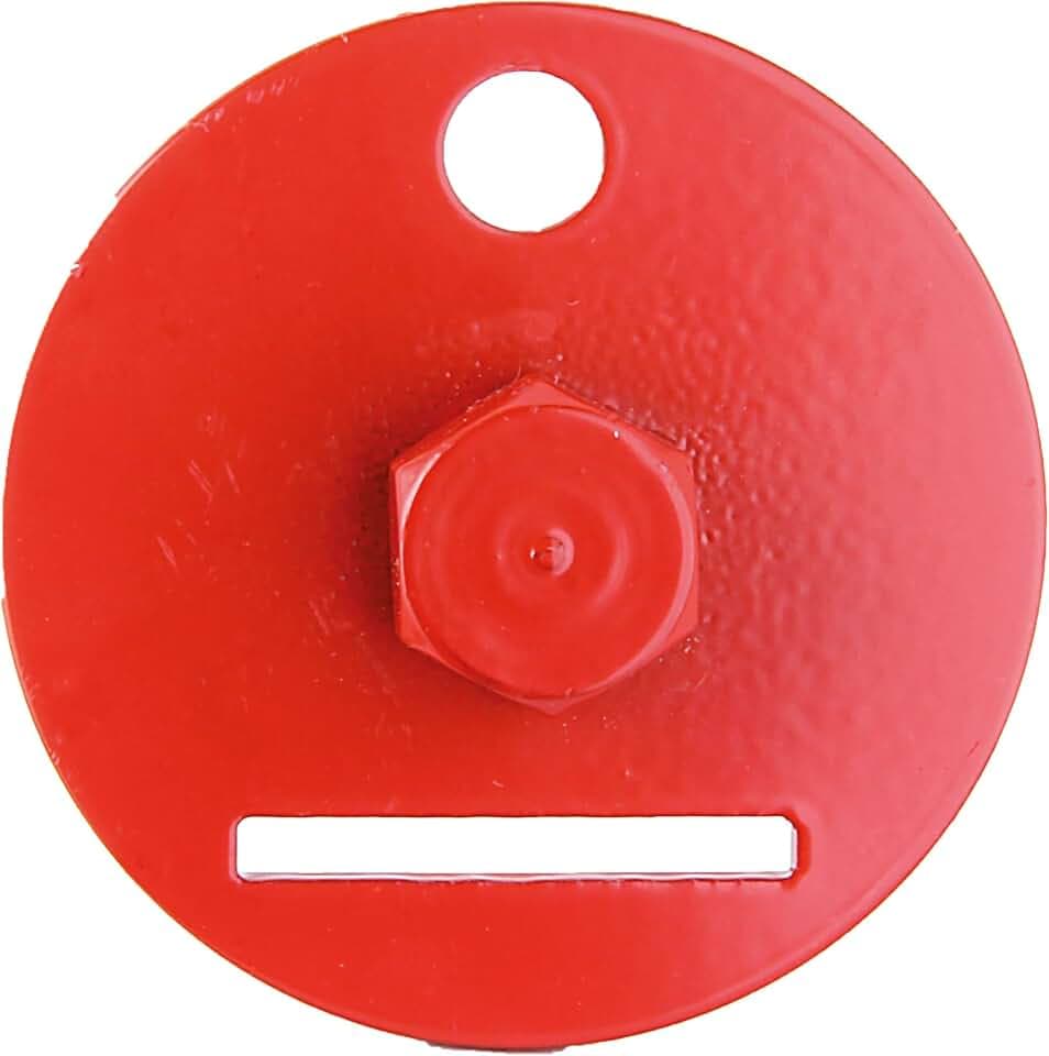 Alberts 831998 Einschraub-Werkzeug für Flechtzaunhalter | zinkphosphatiert, rubinrot RAL 3003 | Ø60 mm | 10er Set