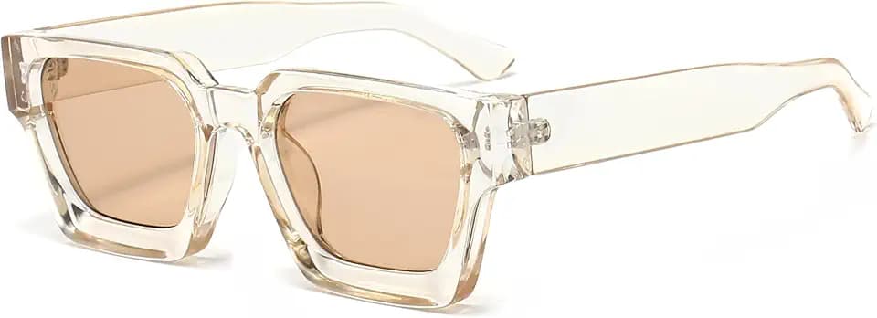 AIEYEZO Square Sunglasses for Women Men Square Thick Frame Sun Glasses Simple Designer Style Shades