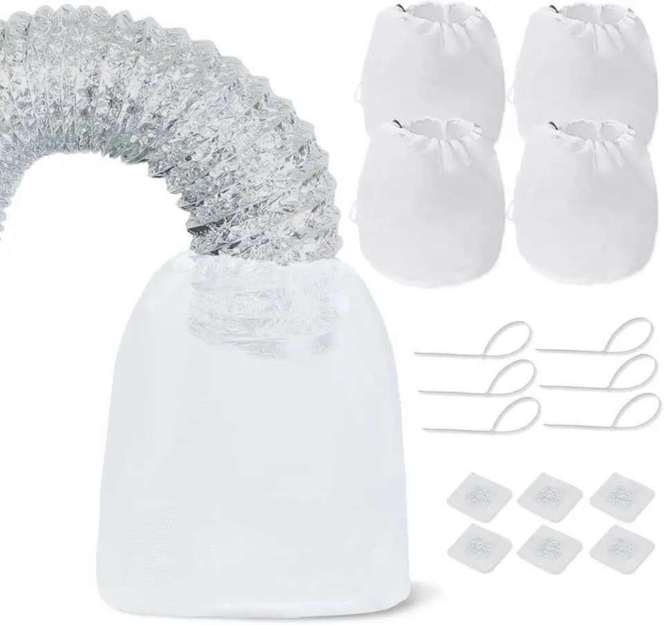 Dryer Vent Lint Catcher, Dryer Lint Trap Catcher and Filter Bags, Set of 4