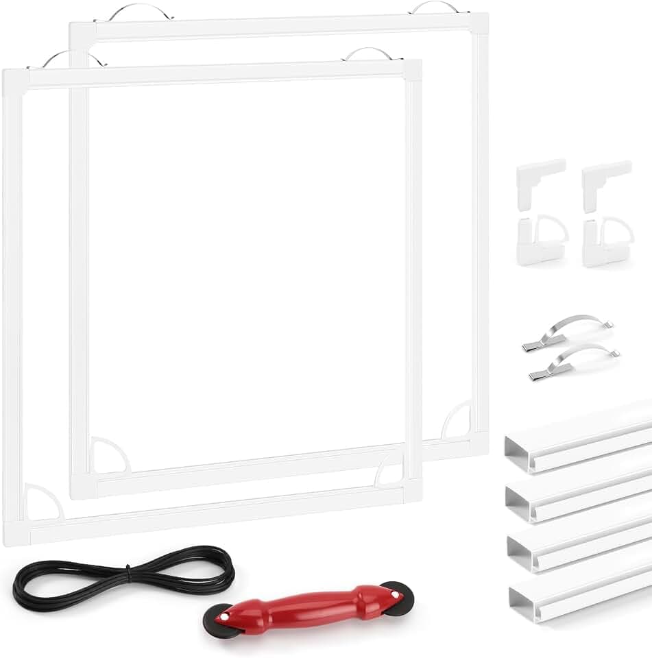2 Sets Window Screen Frame Kit 5/16 in x 1/8 in x 48inX60in Build or Repair Window Screens – Cut to Size，No Mesh