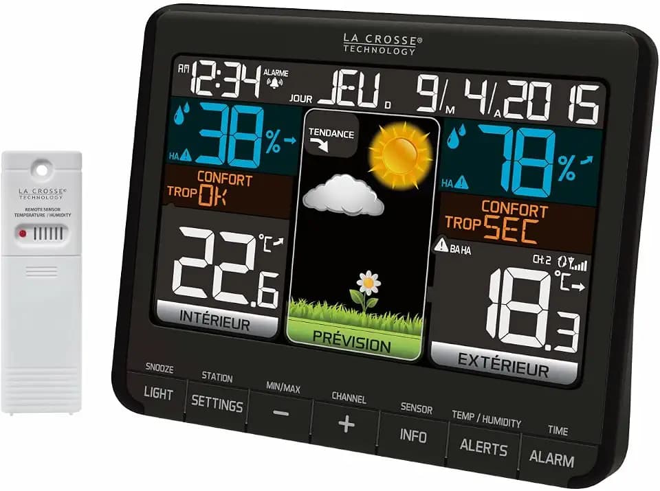 La Crosse Technology WS6825 Wetterstation, Schwarz