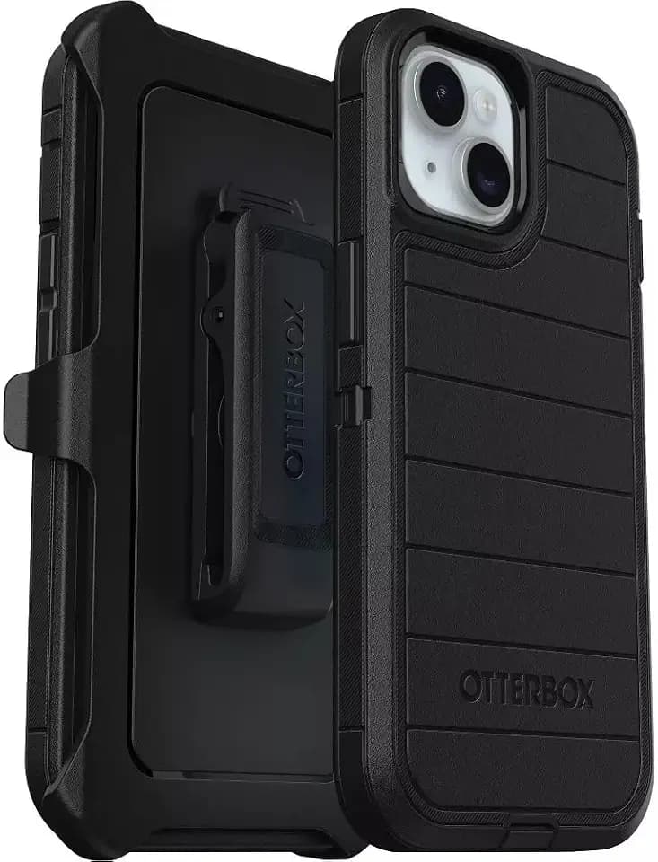 OtterBox iPhone 17e & iPhone 16e (Only) - Defender Series Case - Black - Screenless - Rugged & Durable - with Port Protection - Holster Clip Includes - Microbial Defense Protection