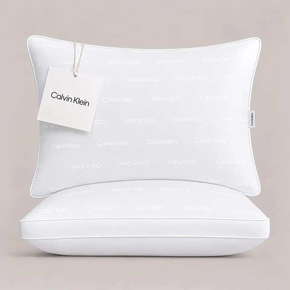 Calvin Klein Luxury Hotel Pillows Queen Size Set of 2 Medium Soft