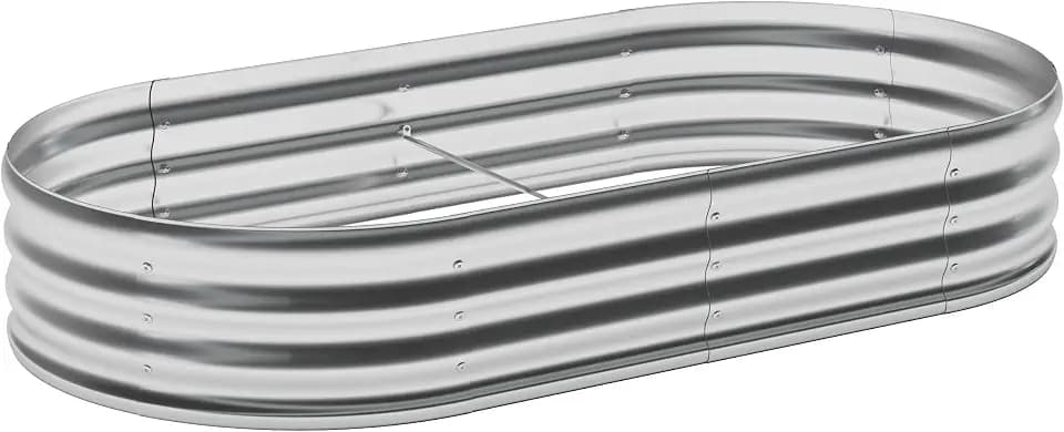 4x1.5x1FT Galvanized Metal Raised Garden Bed,Outdoor Planter Box for Vegetables