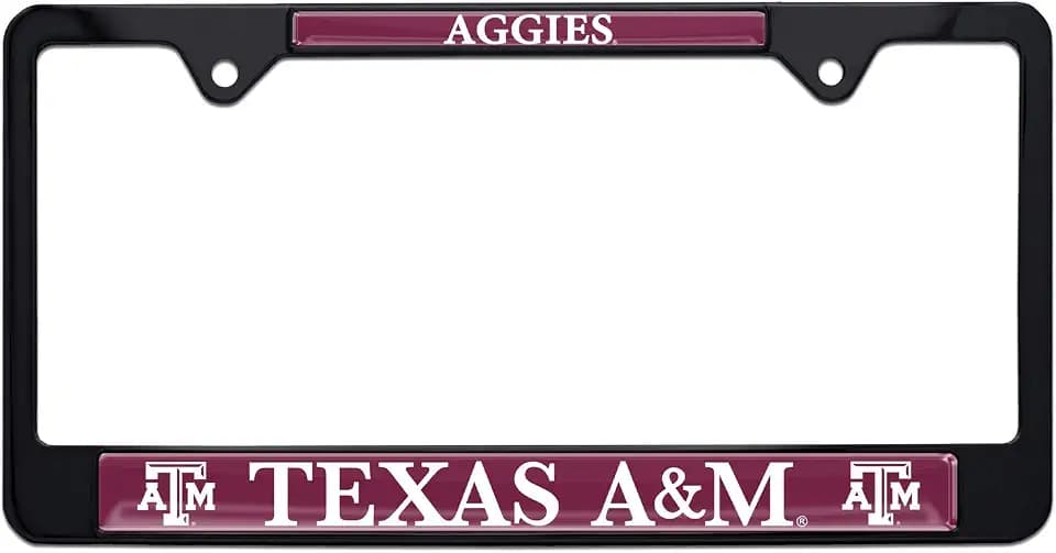 Elektroplate Texas A&M University Aggies License Plate Frame Black