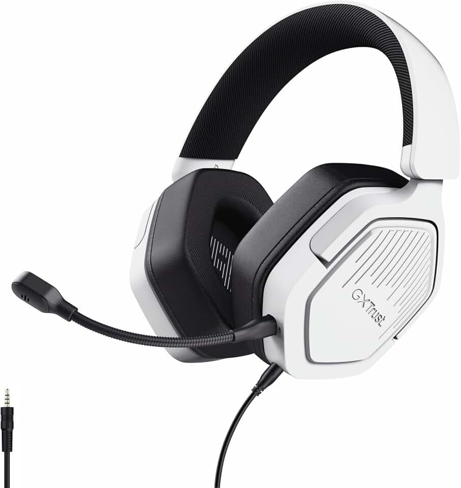 GXTrust Ravox Gaming Headset mit Mikrofon, 3.5mm Stecker, Weiß