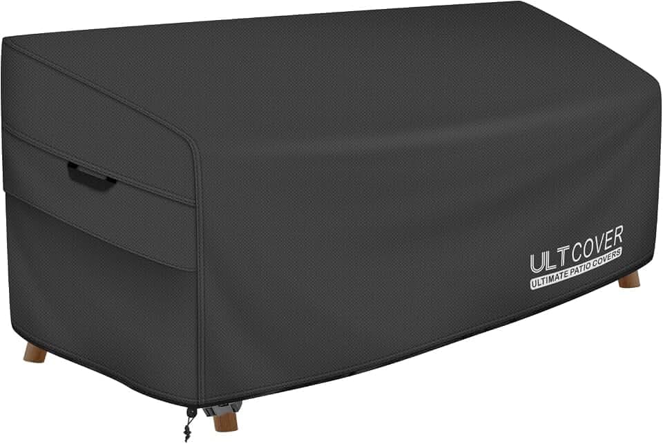ULTCOVER Waterproof Outdoor Bench Furniture Cover 86W x 30D x 35H in, Black