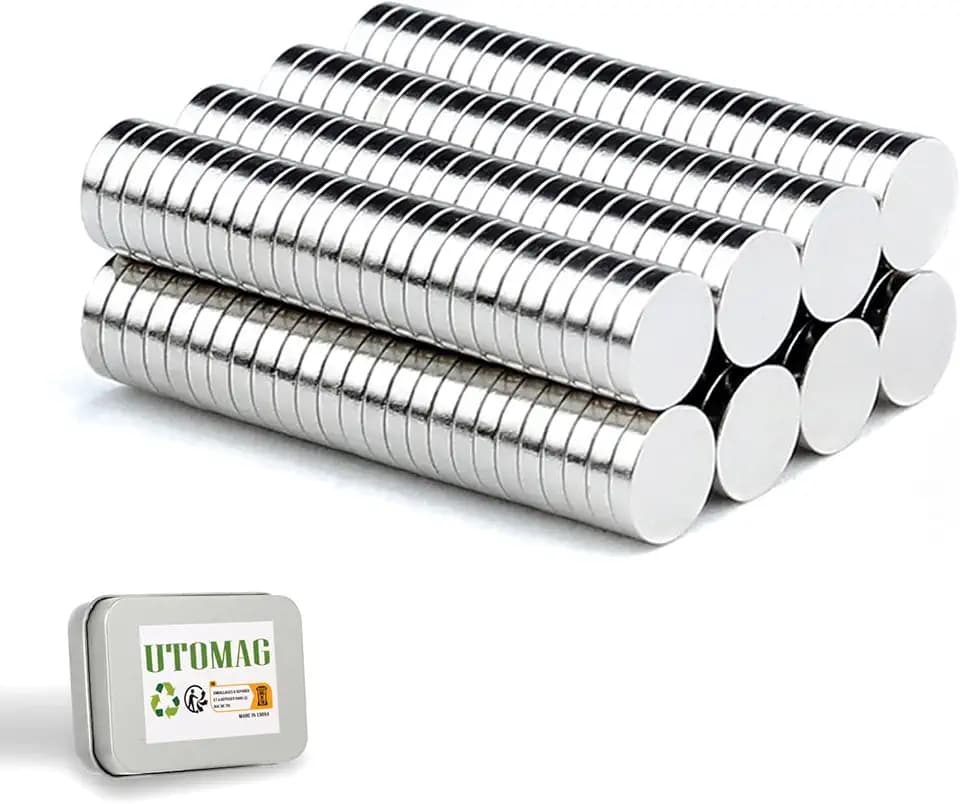 UTOMAG 200 Stück Neodym Magnete 5x1mm, Multi-Use Kleine Starke Mini-Magnet