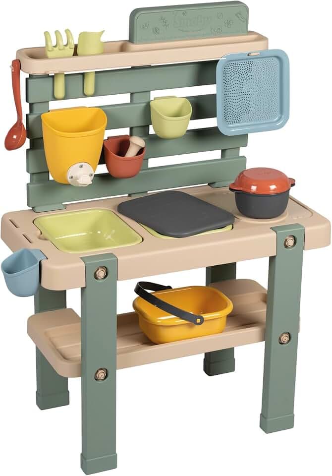Smoby Life - Matschküche für Kinder - Outdoor-Spielküche mit Zubehör - 90% Recyclinganteil, UV-beständig - Ab 3 Jahre