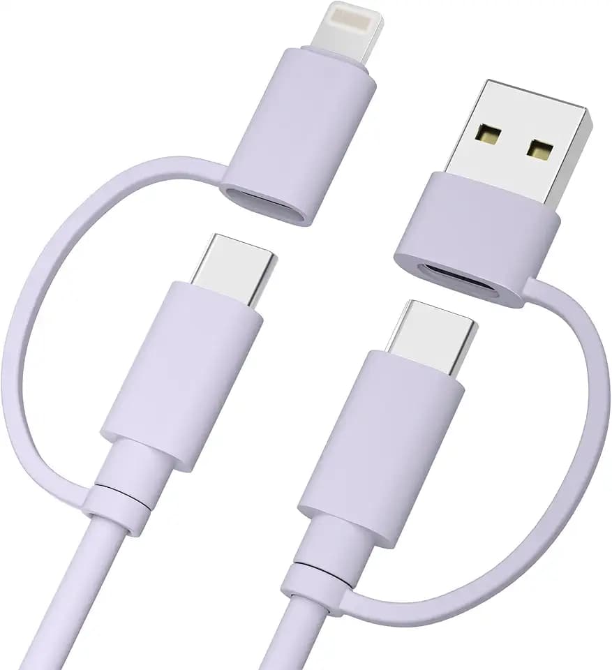 Elebase USB C to Lightning Cable,4 in 1 Charging Cable 3.3FT Charger Cord