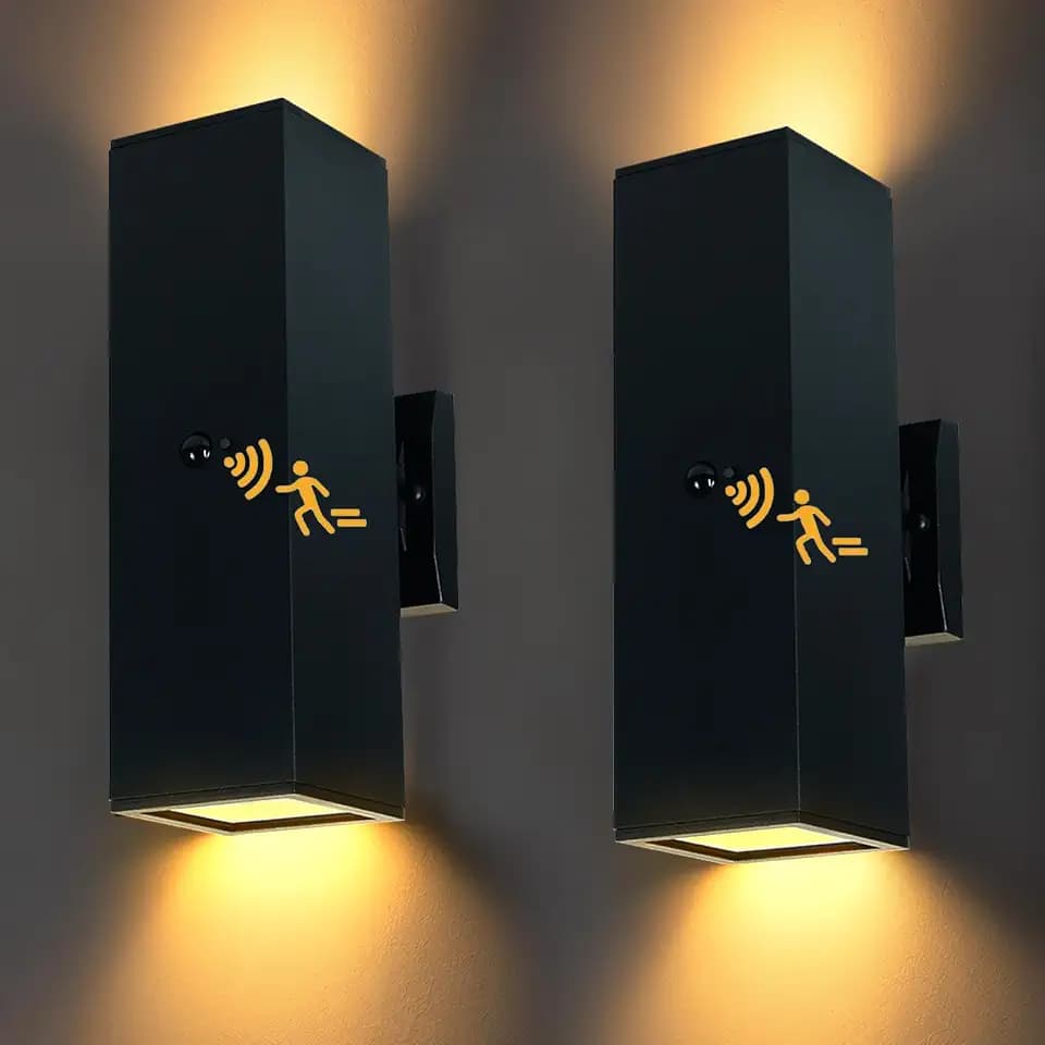 iYogaled Motion Sensor Outdoor Wall Lights Dusk to Dawn Outdoor Lighting