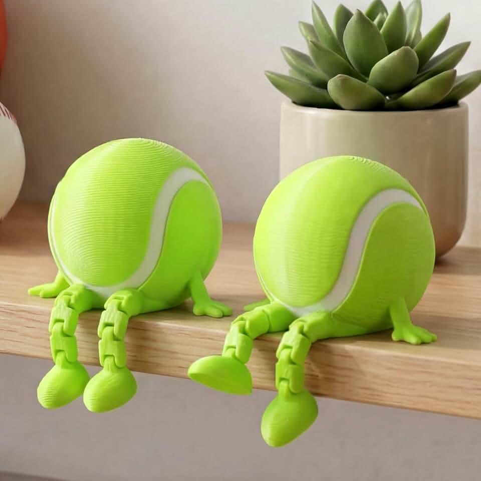 2 Pcs Tennis Ball Gift, Tennis Ball Figurines Decor