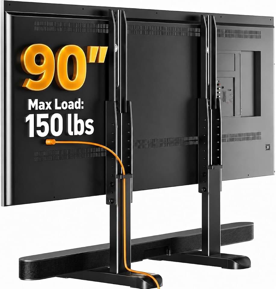 Perlegear Universal TV Stand Legs for 37–90 inch TVs up to 150 lbs