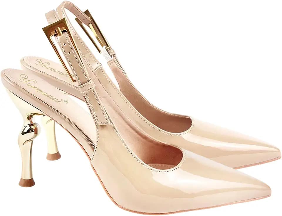 Women's Fashionable Sandals - Leather Multi-Type High Heels, Women's Classic High Heels, Adjustable Shoelaces, Comfortable Dress Sandals for Daily Wear