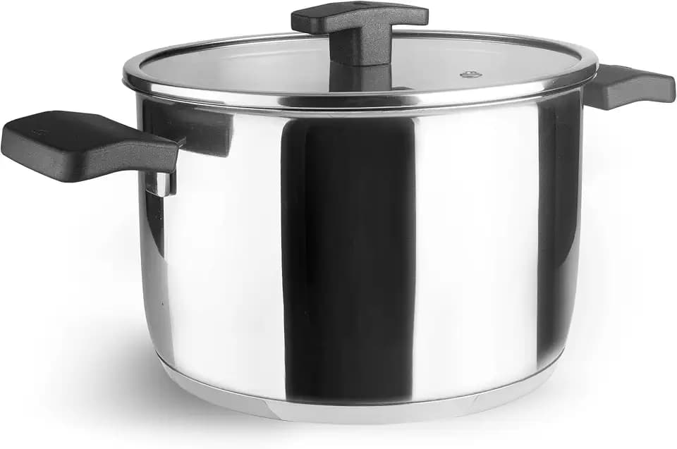 Lacor 80116 – Topf mit Kalksteindeckel, Edelstahl 18/10, thermoisolierte