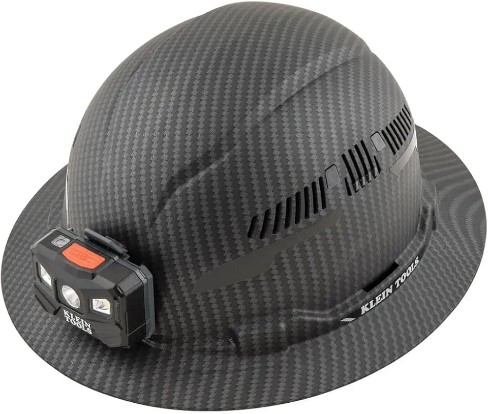 Klein Tools KARBN Full Brim Vented Hard hat, Class C, Premium Comfort and Jobsite Protection