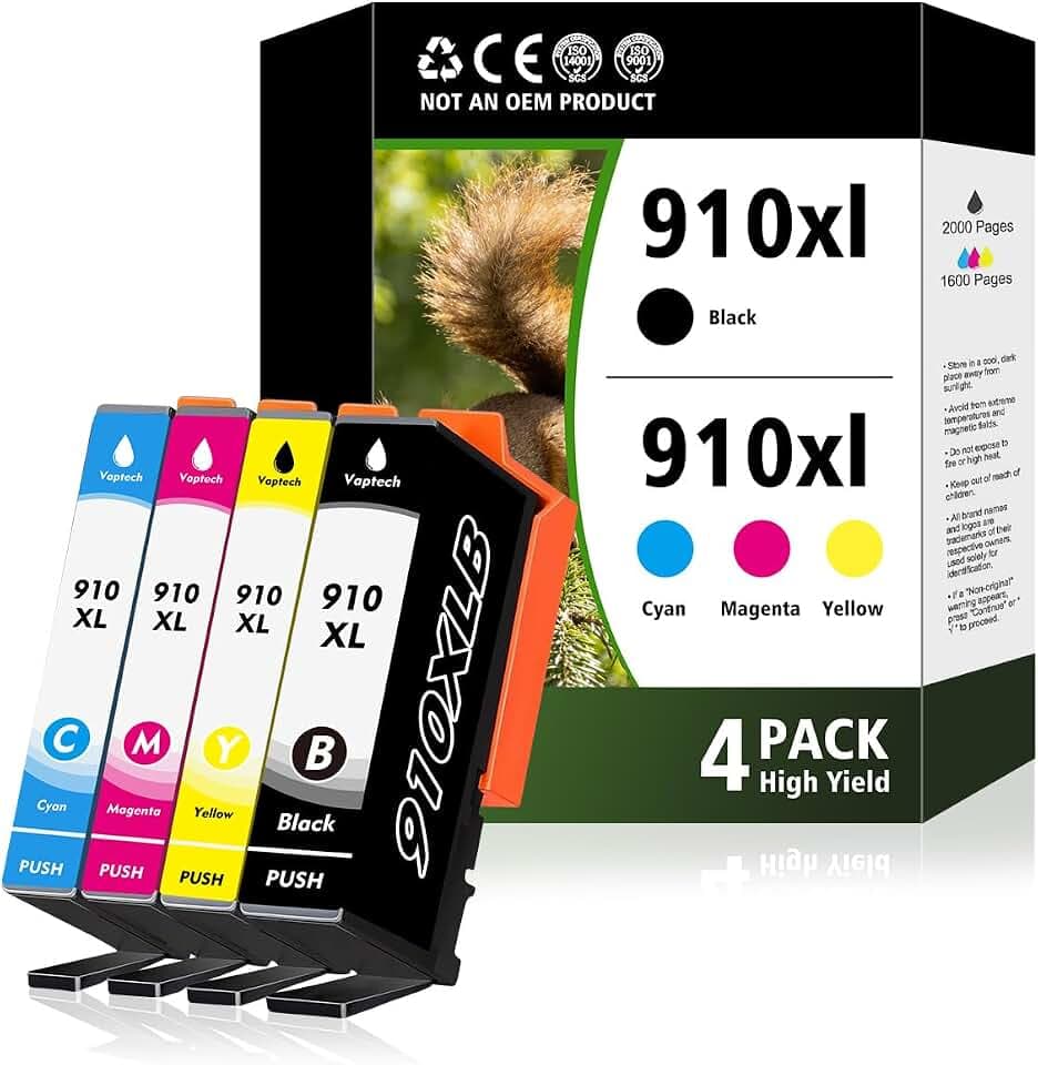 910xl Ink Cartridges Combo Pack Replacement for HP910 Ink Cartridges