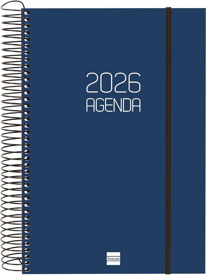 Finocam Ibis Terminplaner 2026, Wochenansicht, Querformat, Januar 2026 - Dezember 2026, 12 Monate, Blau, Spanisch