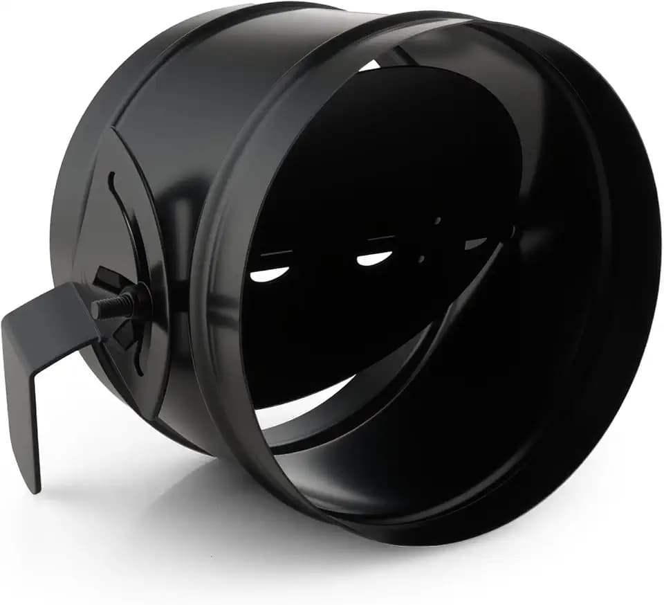 MUZIK 6" Stove Pipe Damper, Stainless Steel, Adjustable Airflow