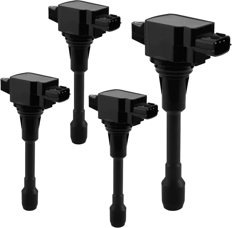 HQPASFY Ignition Coil UF549 Pack Set of 4 Compatible with Nissan Altima Rogue Sentra X-Trail Frontier NP300 Tiida Versa NV200 Urvan, Infiniti FX50 M56 Q70 QX60 1.6L 1.8L 2.0L 2.5L Rapalce# GN10241