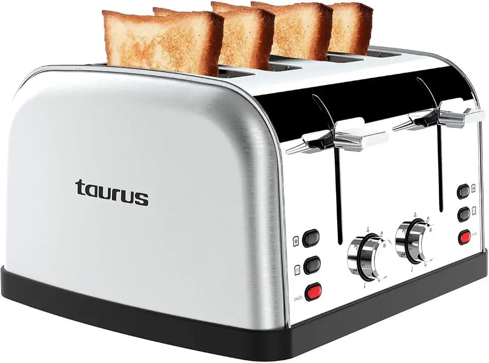 Taurus - Toaster 1900W, 4 Schlitze, 7 Stufen, Vintage