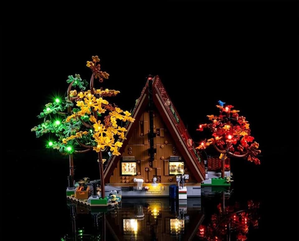 Brick Loot Deluxe LED Lighting Kit for lego A-Frame Cabin 21338 Set – Compatible with LEGO Ideas 21338 – LED Light Accessories for LEGO Building Blocks (Model Not Included)