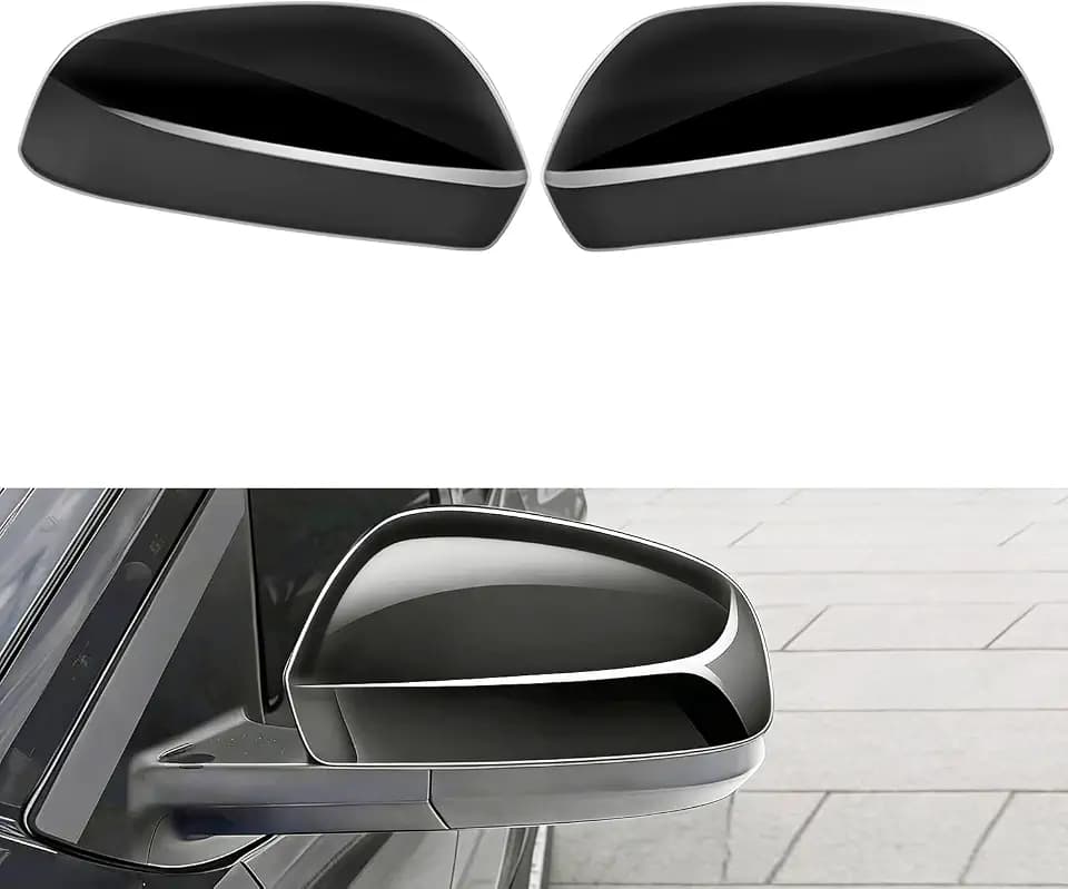 Rearview Mirror Guard Cover for 2024 2025 Tacoma ＆ 2025 4Runner,Side Mirror Cover Exterior Accessories of 2pc (Glossy Black) Don't fit SR5 and TRD SPORT