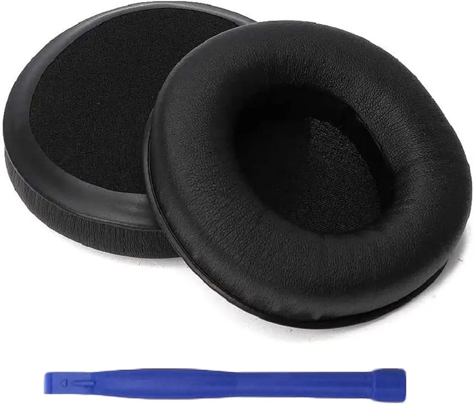 Aiivioll Ersatz Ohrpolster Kompatibel mit JBL SYNCHROS E50BT E50 S500 S700 AKG K845 K545 Kabellos Headset Ohrpolster Protein PU-Leder-Ohrpolster (Schwarz)