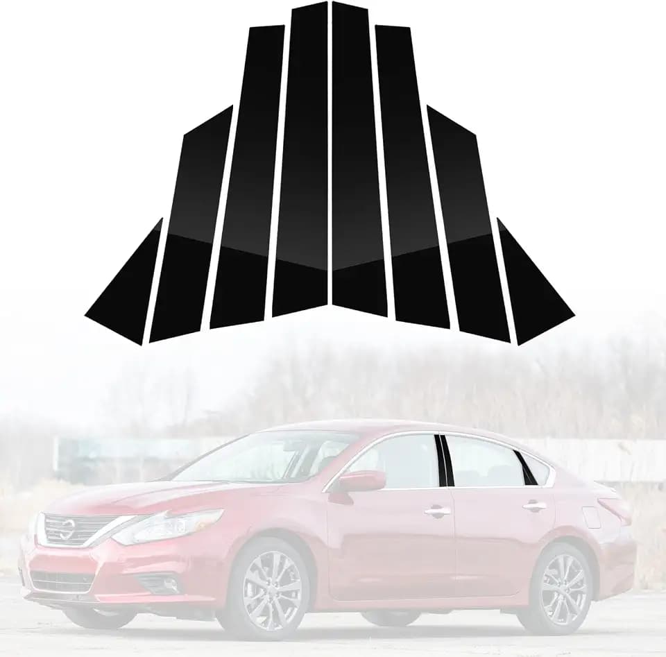 PC Door Window B Pillar Post Trim for Nissan Altima 2013-2018
