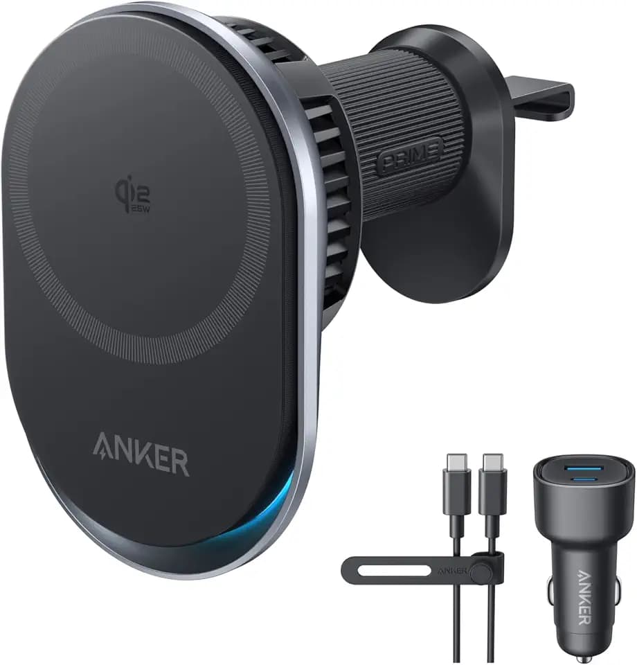 Anker Prime Magsafe Autohalterung, Qi2 25W zertifiziertes, Starke Magnete