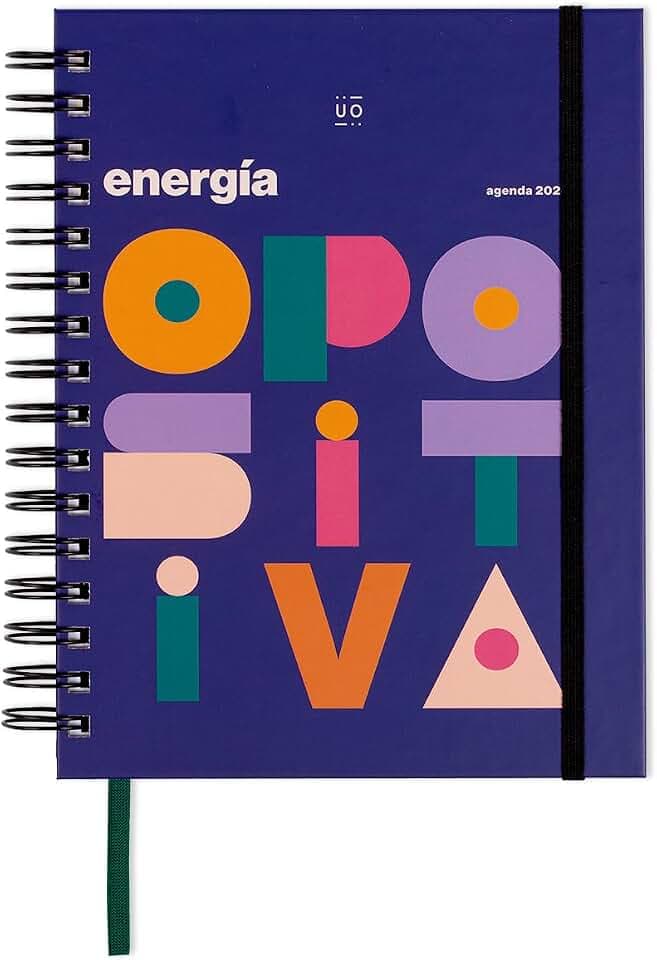 UO Jahresplaner OpoAgenda, oppositionelle Energie, Tag: beginnt im Januar 2024 und endet im Dezember 2024, Hardcover, inklusive 126 Aufklebern, Gummiband und Registerband, mehrfarbig