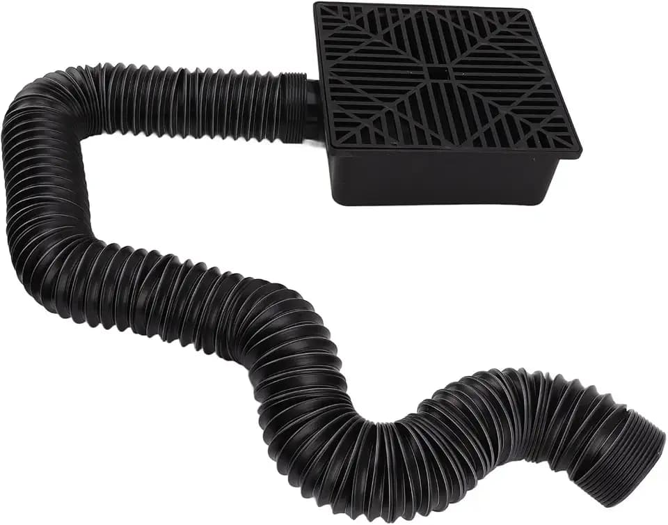 Gugxiom Dachrinnen-Fallrohrverlängerungen, Ausziehbar von 6,3 cm auf 20,3 cm, Regenablaufverlängerung, Flexibles, kein Graben Grabendes Becken-Fallrohr-Verlängerungsset für Hof, Boden