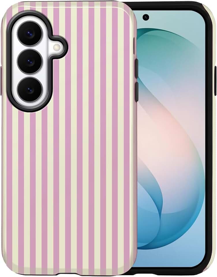 Süßes Hülle für Samsung Galaxy S26 mit Striped Gestreifte Muster, Rosa