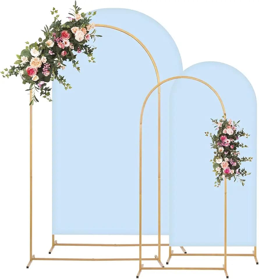 Toolterritary Metal Arch Backdrop Stand and Cover Set, 7.2FT, 6FT