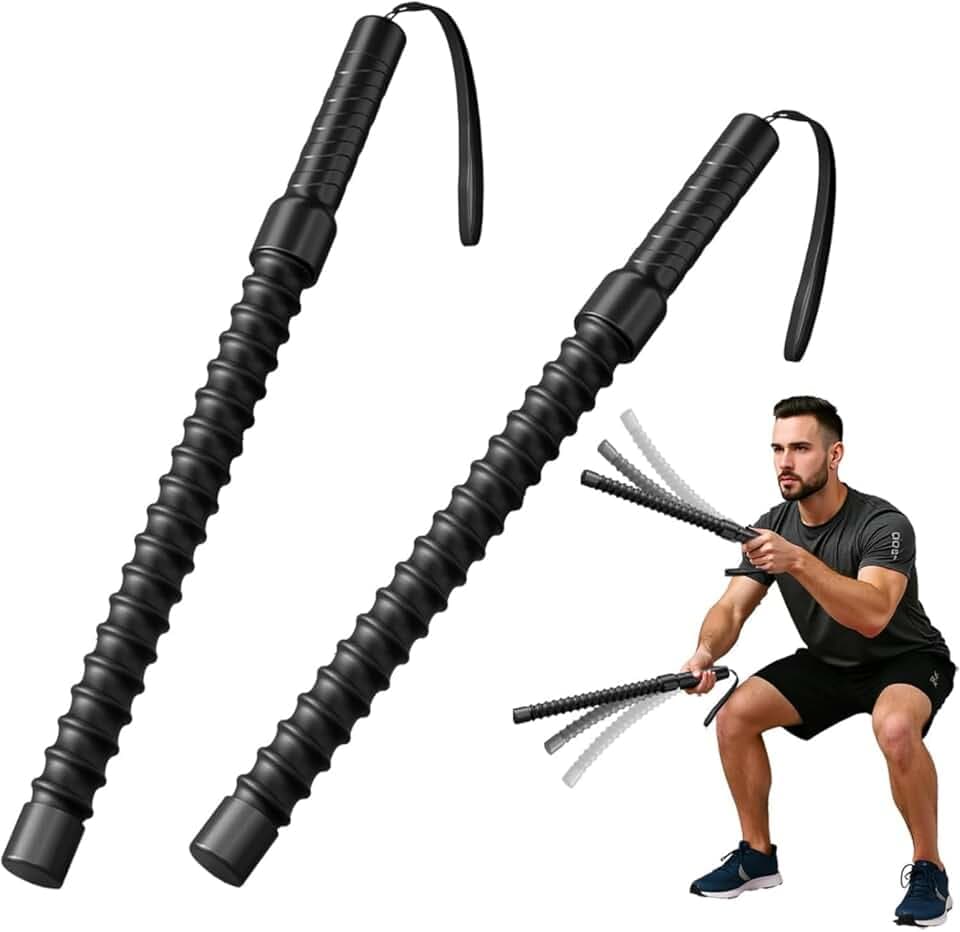 Battle Ropes, Ropeless Battle Ropes,Übungsseil Tragbar Fitnessgeräte,Cardio & Kraftübungen,Noise-free Battle Rope,Einfach zu transportieren und für den Einsatz im Freien geeignet,2 Stück