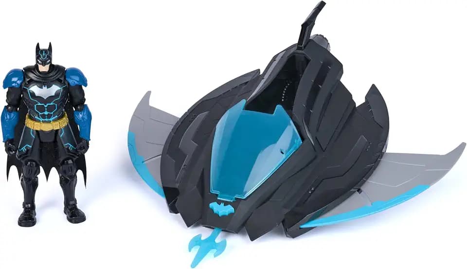 DC Comics , Batman Ninja, Batwing mit Projektilblaster + 15cm Action-Figur, für Kinder ab 4 Jahren