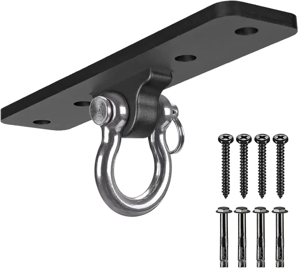 Dolibest Ceiling Mount Swing Hanger Heavy Duty Swing Set Hook for Porch Swing Hammock Chair Yoga Silk Suspension Straps Gymnastic Ring, Wall Anchor for Resistance Bands (900LB)