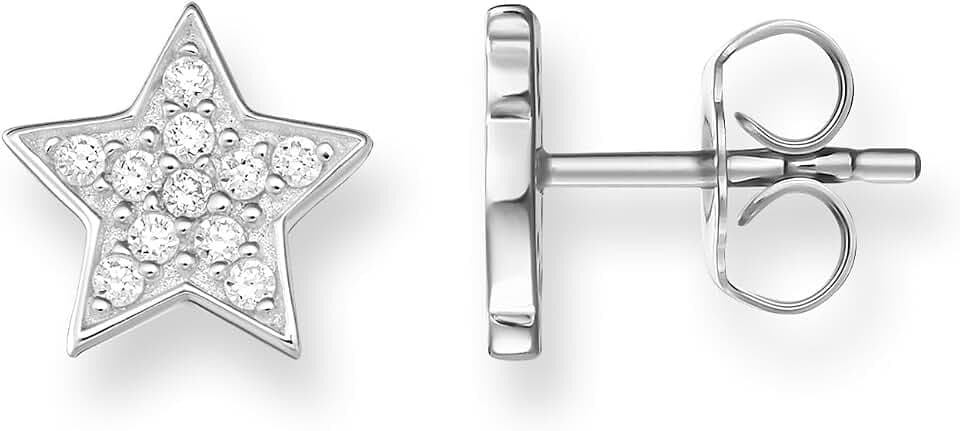 Thomas Sabo Damen Ohrringe Ohrstecker Stern Zirkonia 925 Sterling Silber H1868-051-14