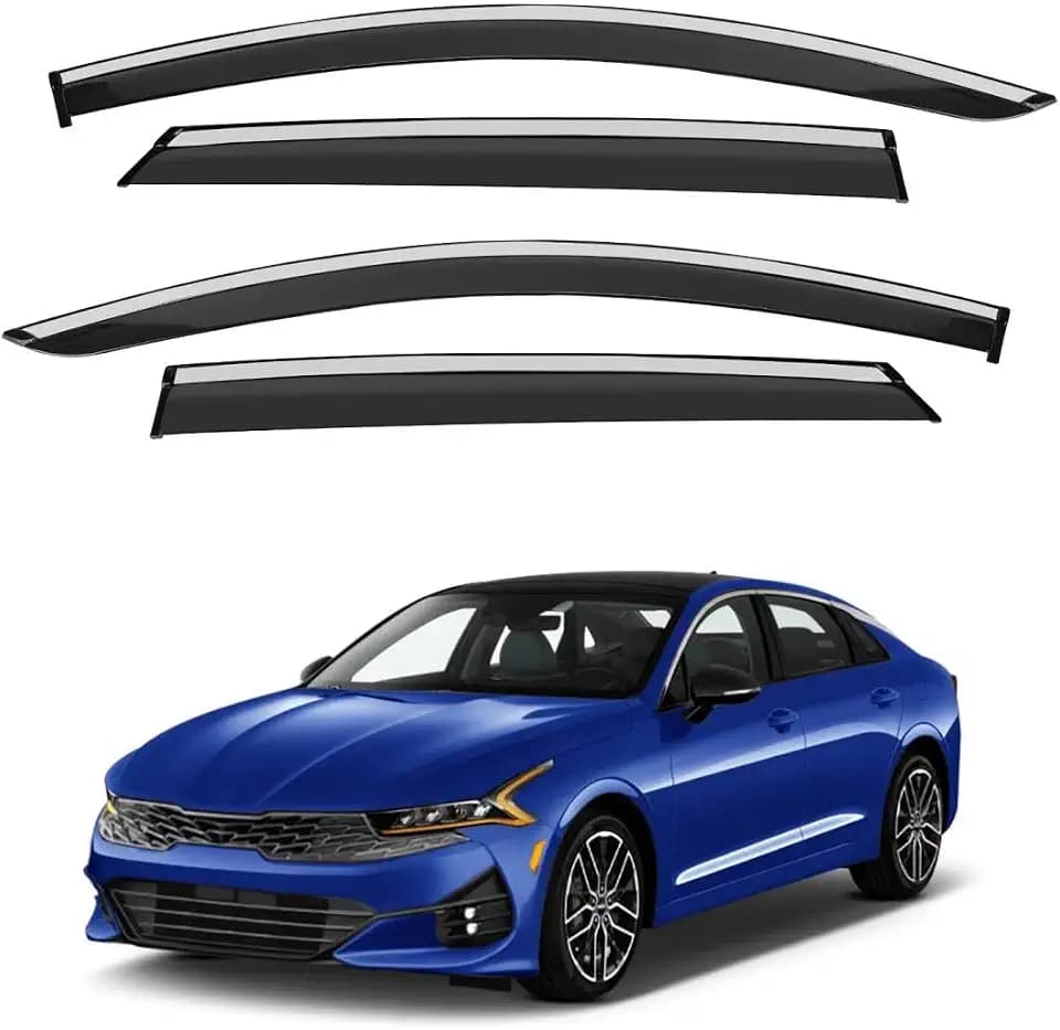 Tape-On Window Visors Rain Guards Compatible with Kia K5/GT-Line 2021-2026