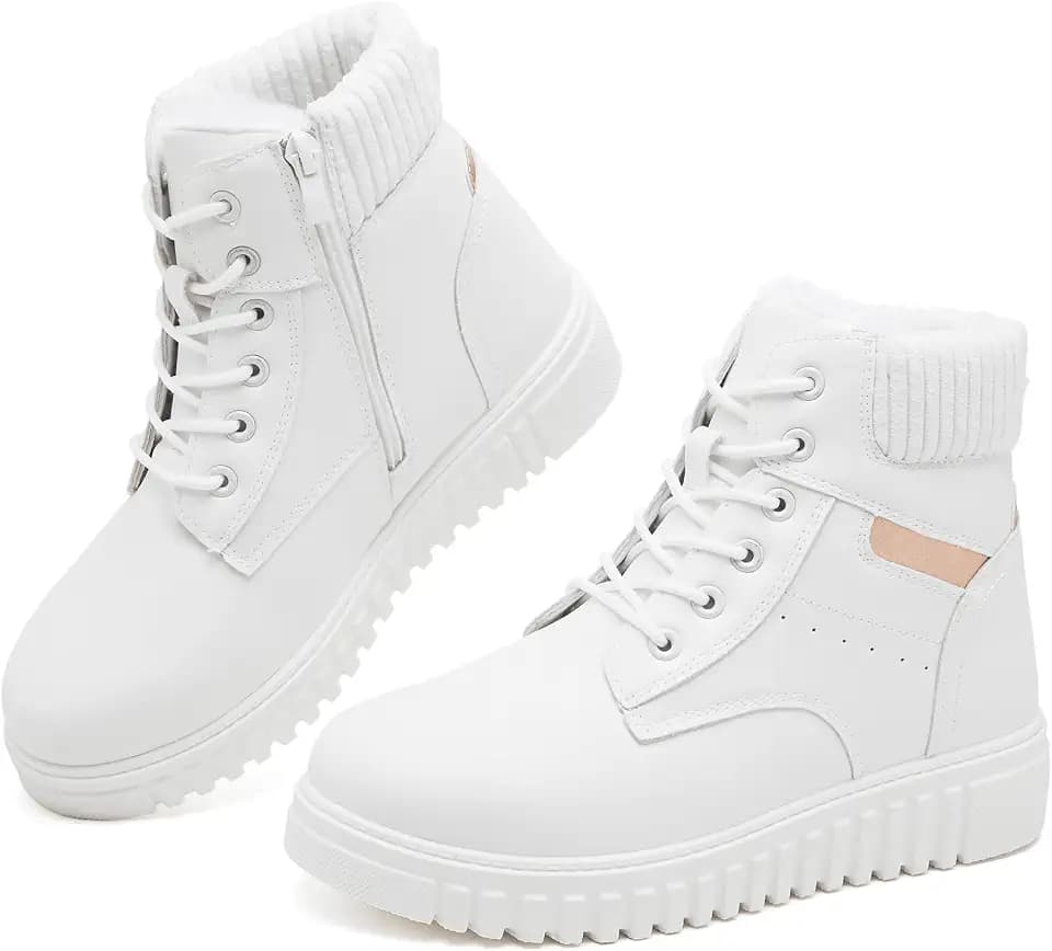 Women's Ankle Boots & Booties Waterproof Boots for Women Black Hiking Boots Women Combat Non Slip Snow Boots for Outdoor Work