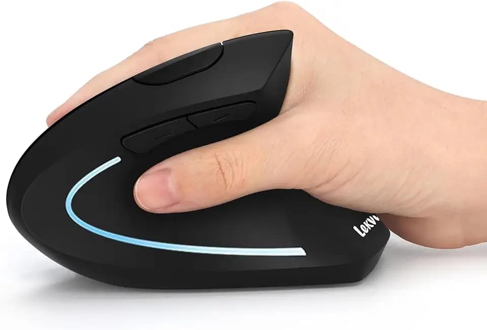 Lekvey Ergonomic Mouse, Rechargeable Vertical Wireless Mouse, Comfort Grip