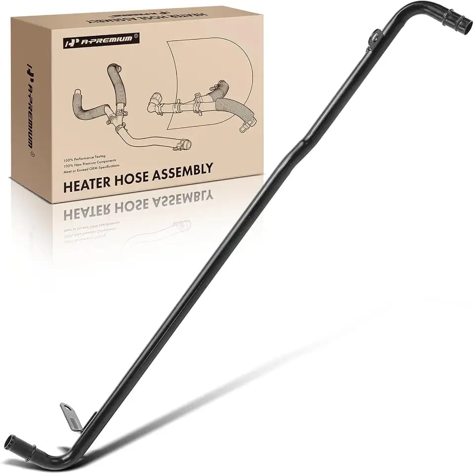 A-Premium Inlet HVAC Heater Hose Pipe Line Assembly with Gasket and Bracket