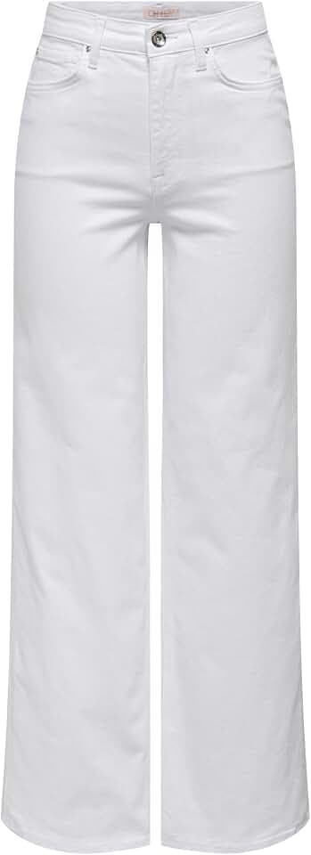 ONLY Female Jeans mit weitem Bein ONLMADISON Hohe Taille Weiter Beinschnitt Jeans